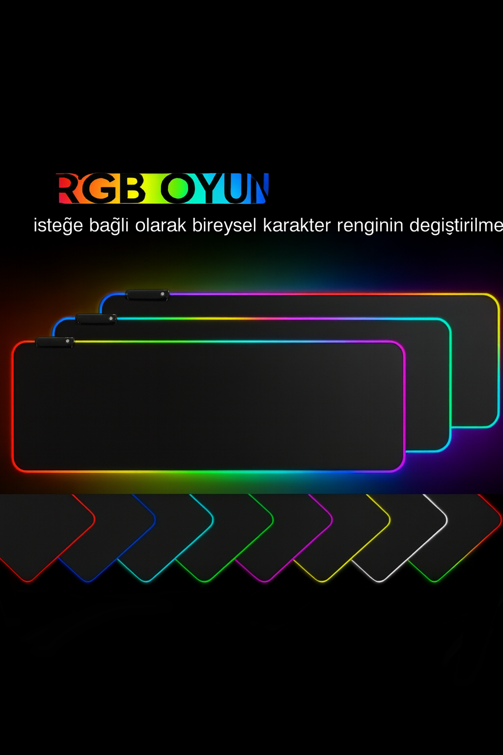 RGB mouse pad Black