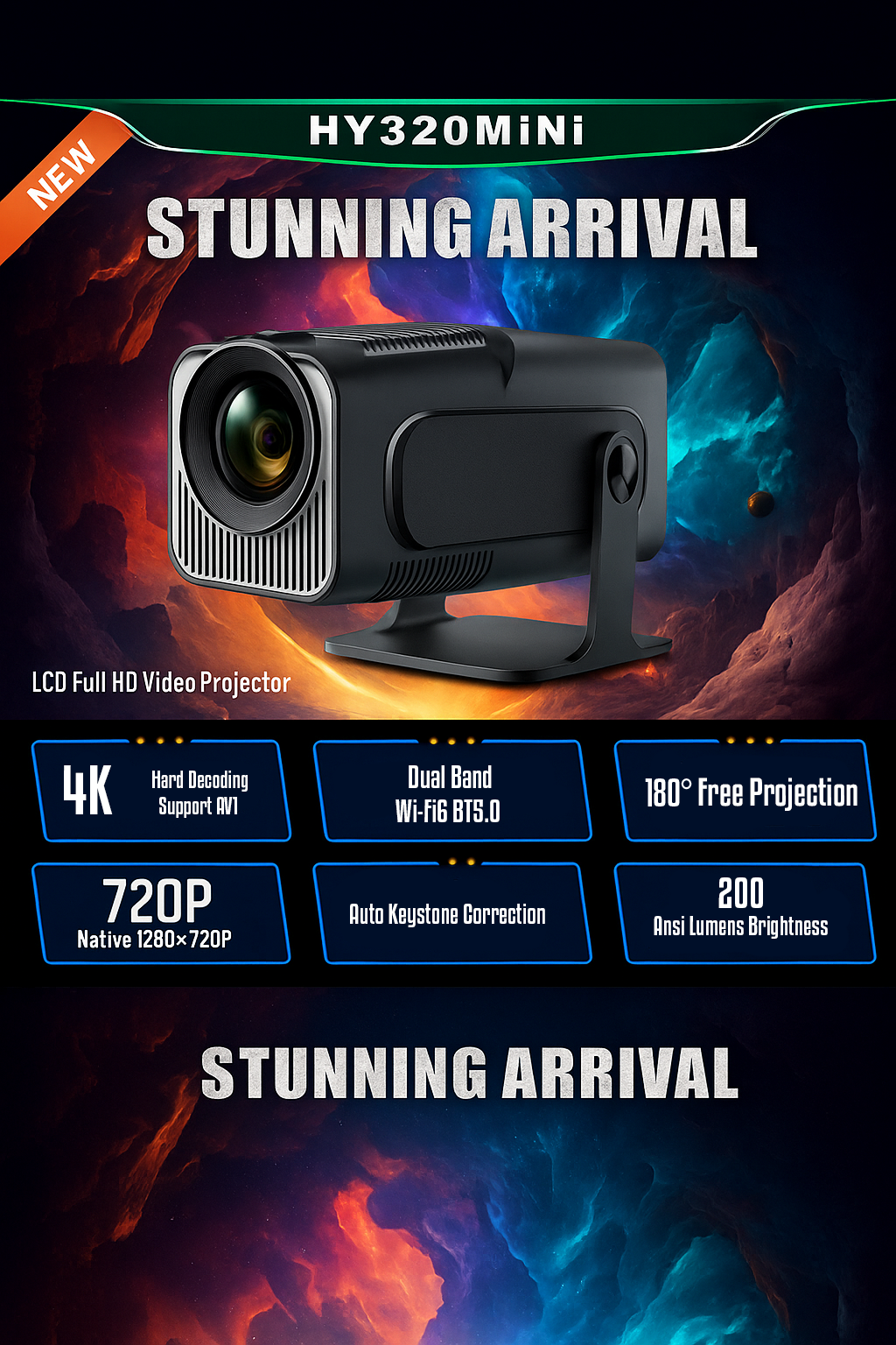 HY320 Mini Smart Projector